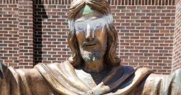 Statue Of Jesus Vandalized At Catholic Church In Calgary