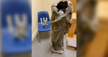 Statue of Jesus Decapitated in Miami