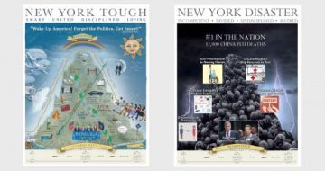 Which Poster Presents the Truth About the China Flu in New York?