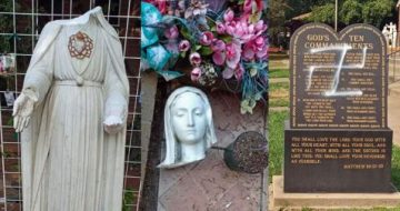 Citrus, CA: Statue of Mary and Ten Commandments Monument Vandalized at Catholic School