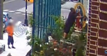 WATCH: Man Topples Statue Of Virgin Mary Outside Brooklyn Church In Broad Daylight