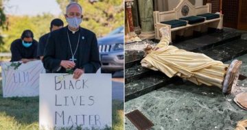 After Bishop Knelt To Black Lives Matter, A Vandal Decapitated A Statue Of Jesus In His Church