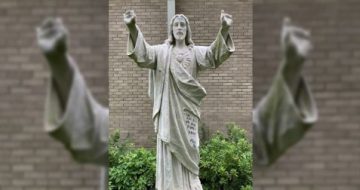 Statue of Jesus Desecrated at Baton Rouge Catholic Cathedral
