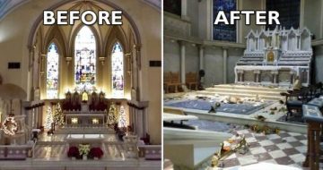 Man Destroys Altar in Kentucky Catholic Church