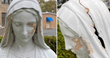 WATCH: Statue of Virgin Mary Vandalized in Brooklyn