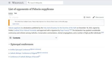Wikipedia: List of Opponents of Fiducia Supplicans