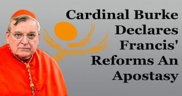 WATCH: Burke Declares Francis' Reforms an Apostasy