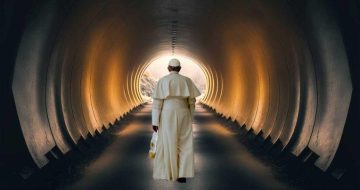 Pope Francis in the “Tunnel of Friendship”