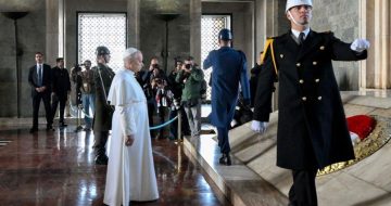 WATCH: Leo Lays Wreath At Tomb Of Muslim Leader Responsible For Christian Genocide